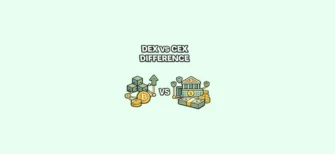 DEX vs CEX difference — simple comparison explaining the differences between decentralized and centralized crypto exchanges, including control, security, and trading features